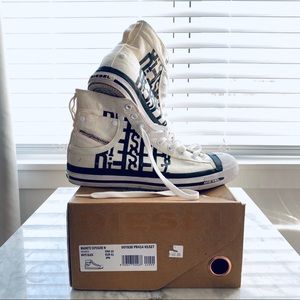 🕶 ✨ DIESEL Sneakers High Top White size 10 ✨ 🕶